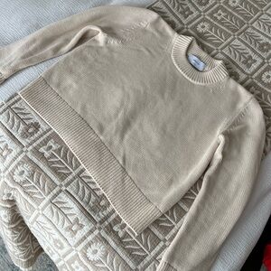 Sold Out NYC The Favorite Crew in Cream Sweater Small 100% cotton